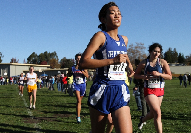 NCS XC D2 Girls-033.JPG - 2009 North Coast Section Cross Country Championships, Hayward High School, Hayward, California